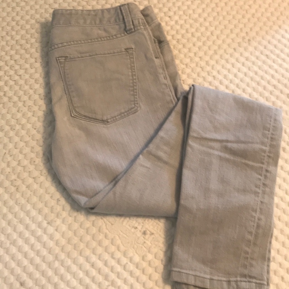 Banana Republic skinny jeans light gray